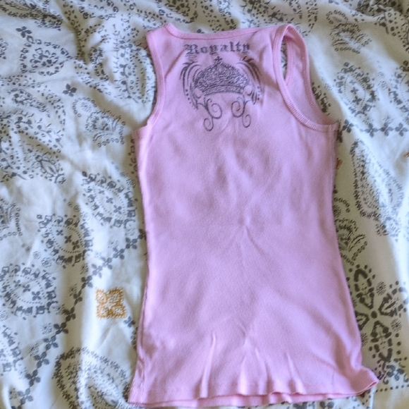 Royalty For Me Pink Tank Top with Crown Graphic - Picture 3 of 3